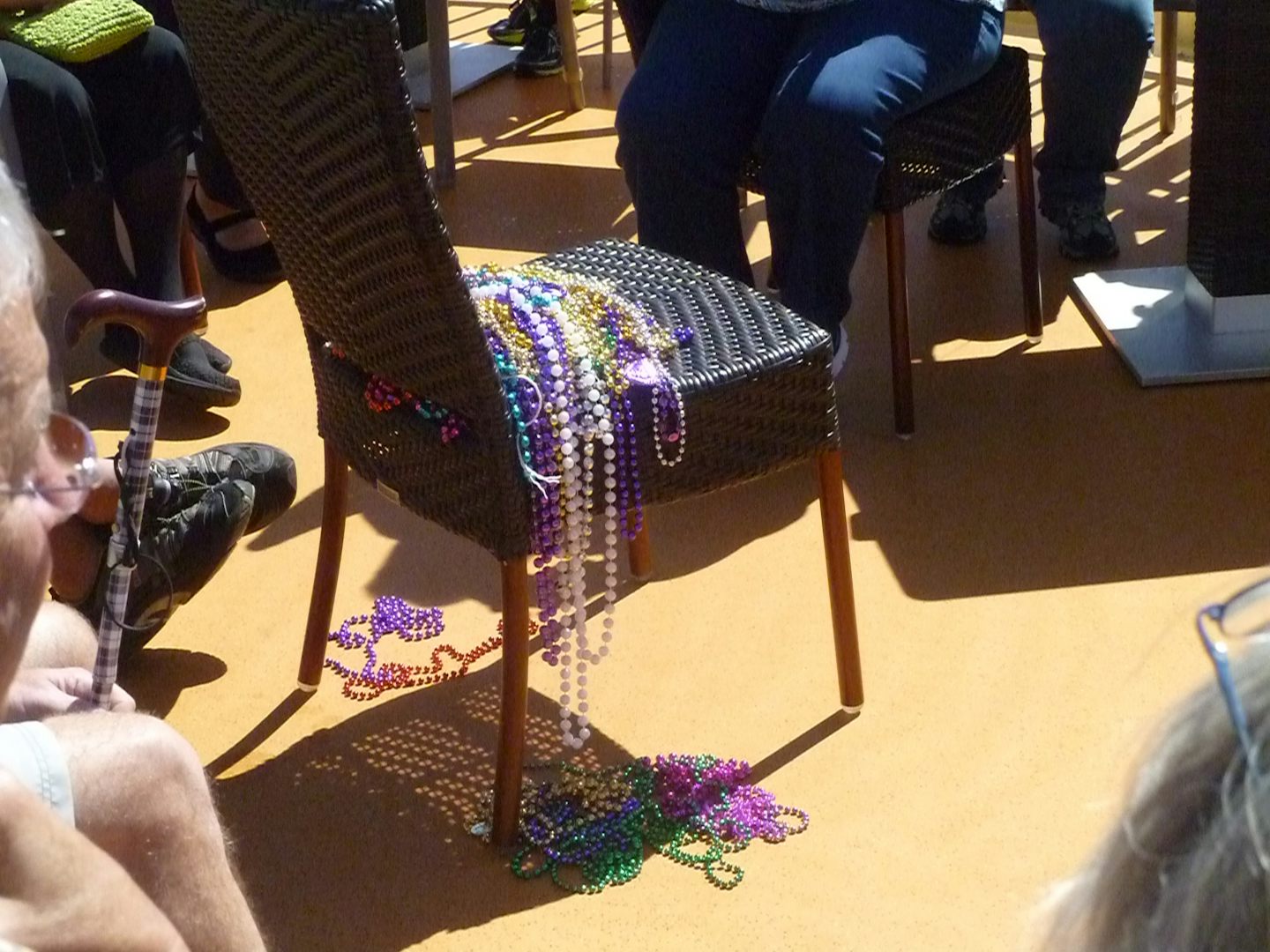 Mardi Gras beads cruise critic farewell party