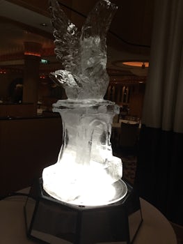 ice sculpture, main dining room midnight buffet