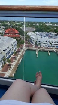 Enjoying the view on our balcony viewing Key West.