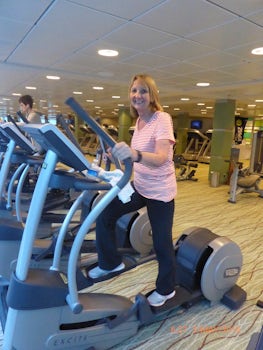 Celebrity Eclipse's excellent gym which has a great view.
