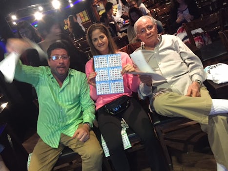 Bingo with family and winning!!!