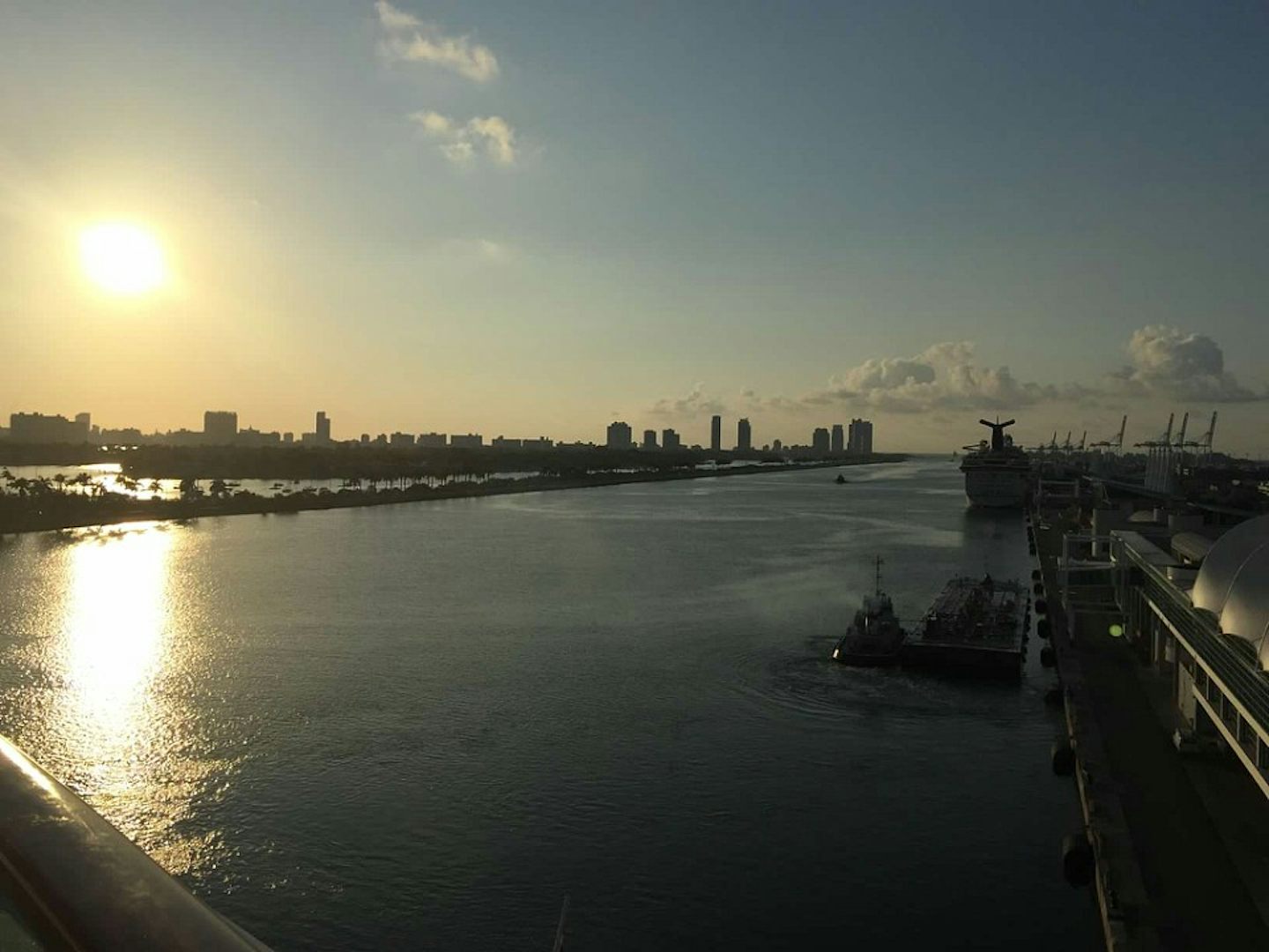 Miami port from the balcony