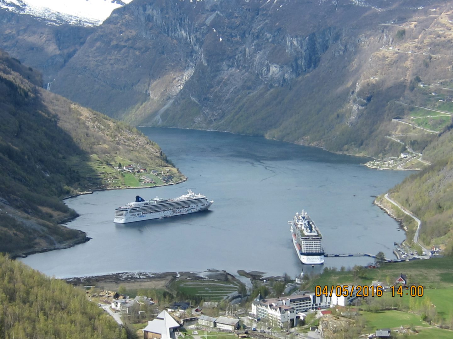 Geiranger from one of the viewpoints.