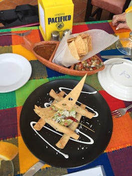 Guacamole served at a little outdoor restaurant in Puerto Vallarta