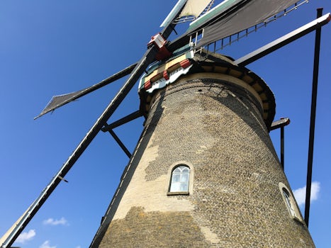 Old windmill. Fascinating tour of how complex mill were run.