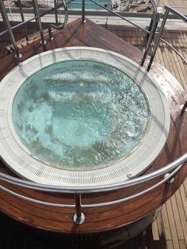A hot tub that needed to be resurfaced