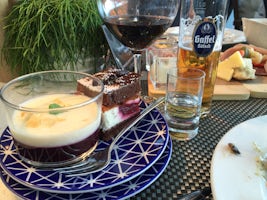 German night - Black Forest cherry cake & adult beverages!
