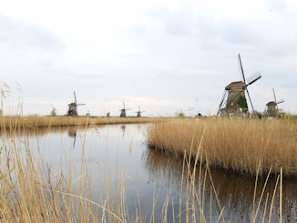 Windmills at Kinderdyke, Netherlands