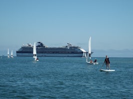 Infinity at anchor off Santa Barbara