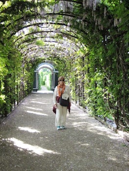 Beautiful gardens of Shoenbrunn Palace in Vienna. Our river cruise on Uniworld