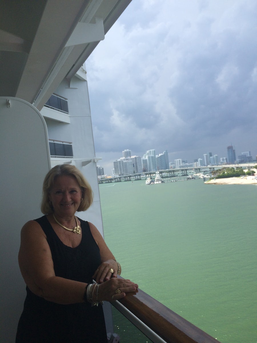 In my cabin leaving the port of Miami