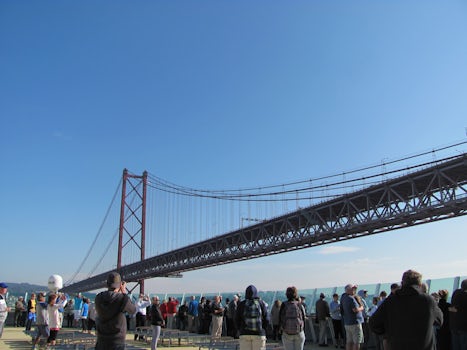 25th of April bridge that we went under in order to dock in Lisbon.