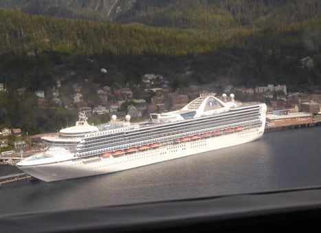 The Grand from float plane in Ketchikan.  It's amazing the size of a ship