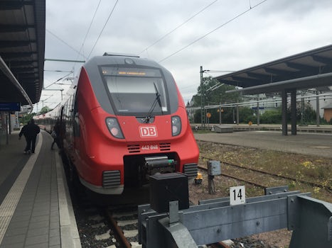The train from Warnemünde into Rostock costs €2