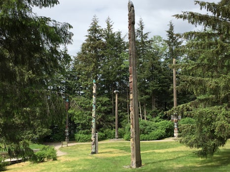 Totem poles at Totem Bight in Ketchikan