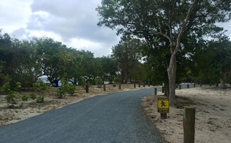Smith Bay Beach was completely redone after hurriane adn has ample parking, pic