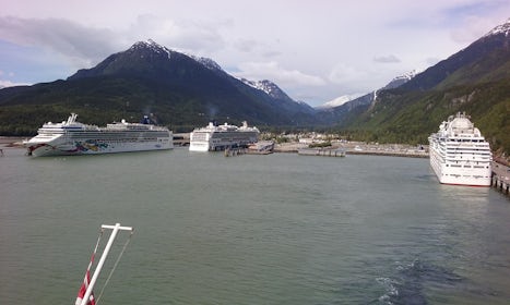 A couple of cruise ships joined us in Skagway
