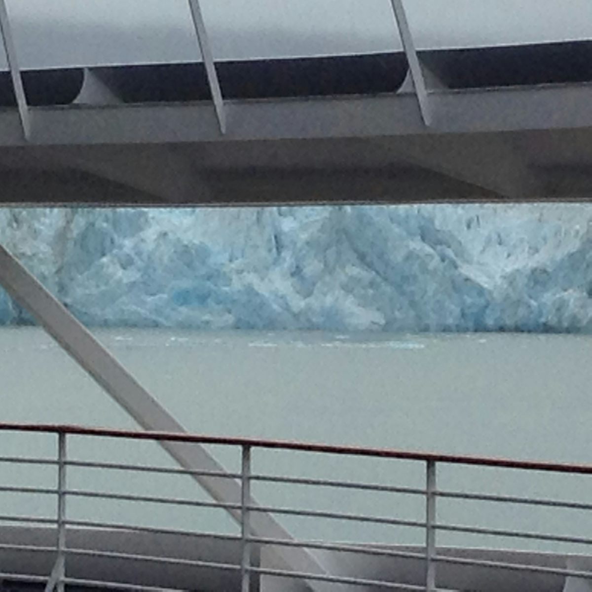 Glacier viewing from our balcony