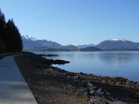 My walk from the port at Icy Strait Point to Hoohan.  Walk was about 30 or so minutes.