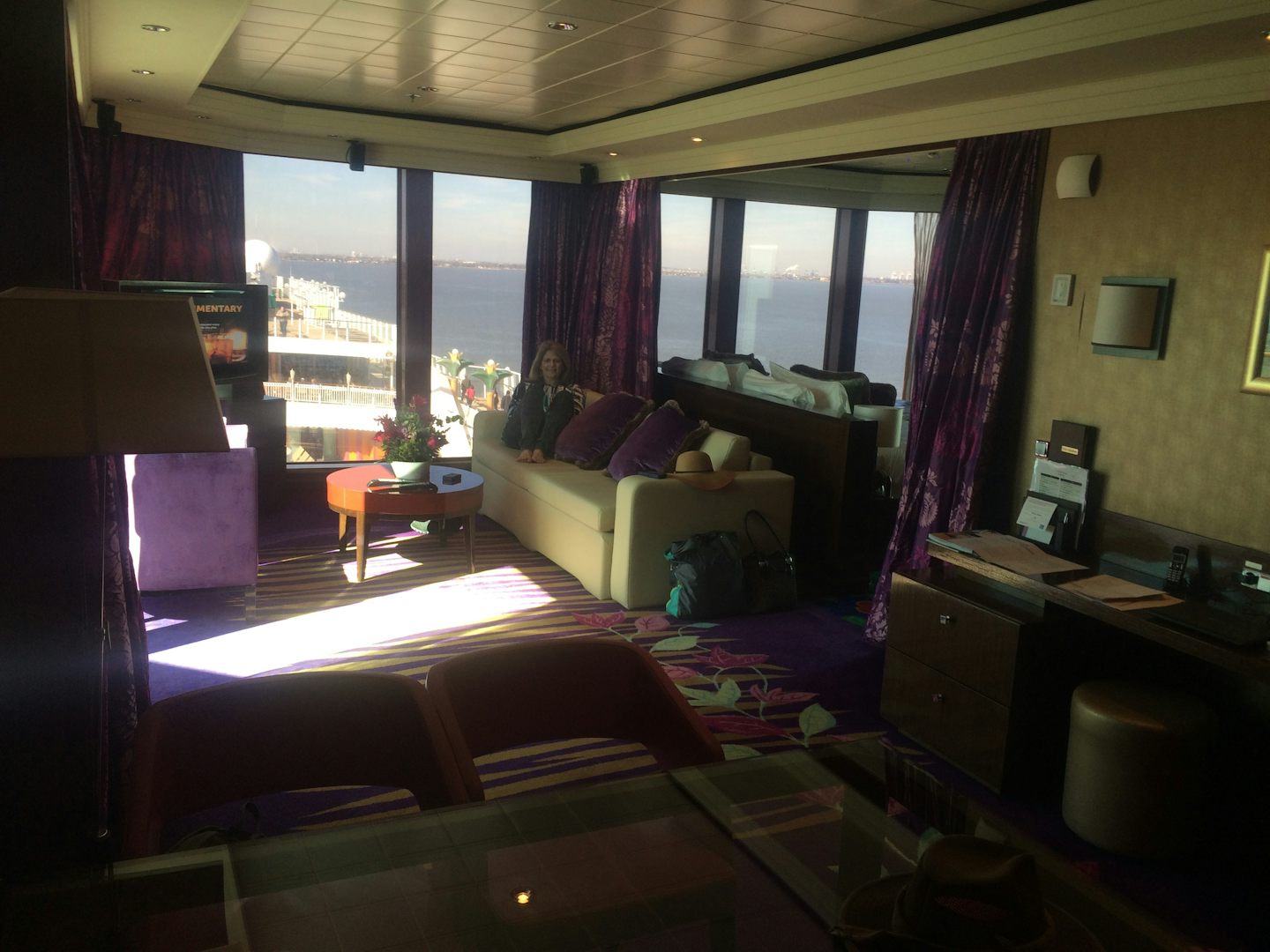 This is the living area of our stateroom