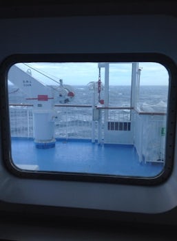 View from our cabin onto Deck 7