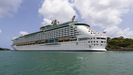 Adventure of the Seas docked in St. Lucia.