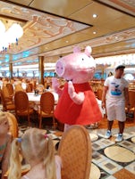 Childrens activity. Lunch with Peppa. No pork on the menu......