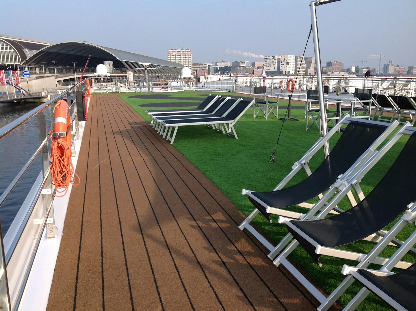 Sun deck and running track