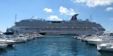 Carnival Splendor docked at King's Wharf, Bermuda.