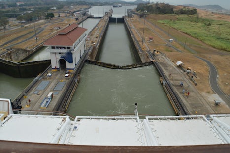 The first two locks of the Panama Canal