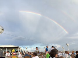 Double Rainbow on the Lido Deck