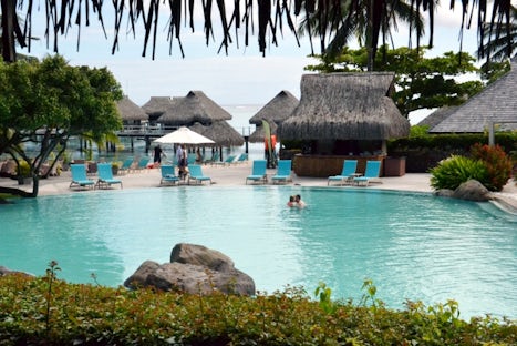Pool at the Hilton Moorea Lagoon Resort & Spa