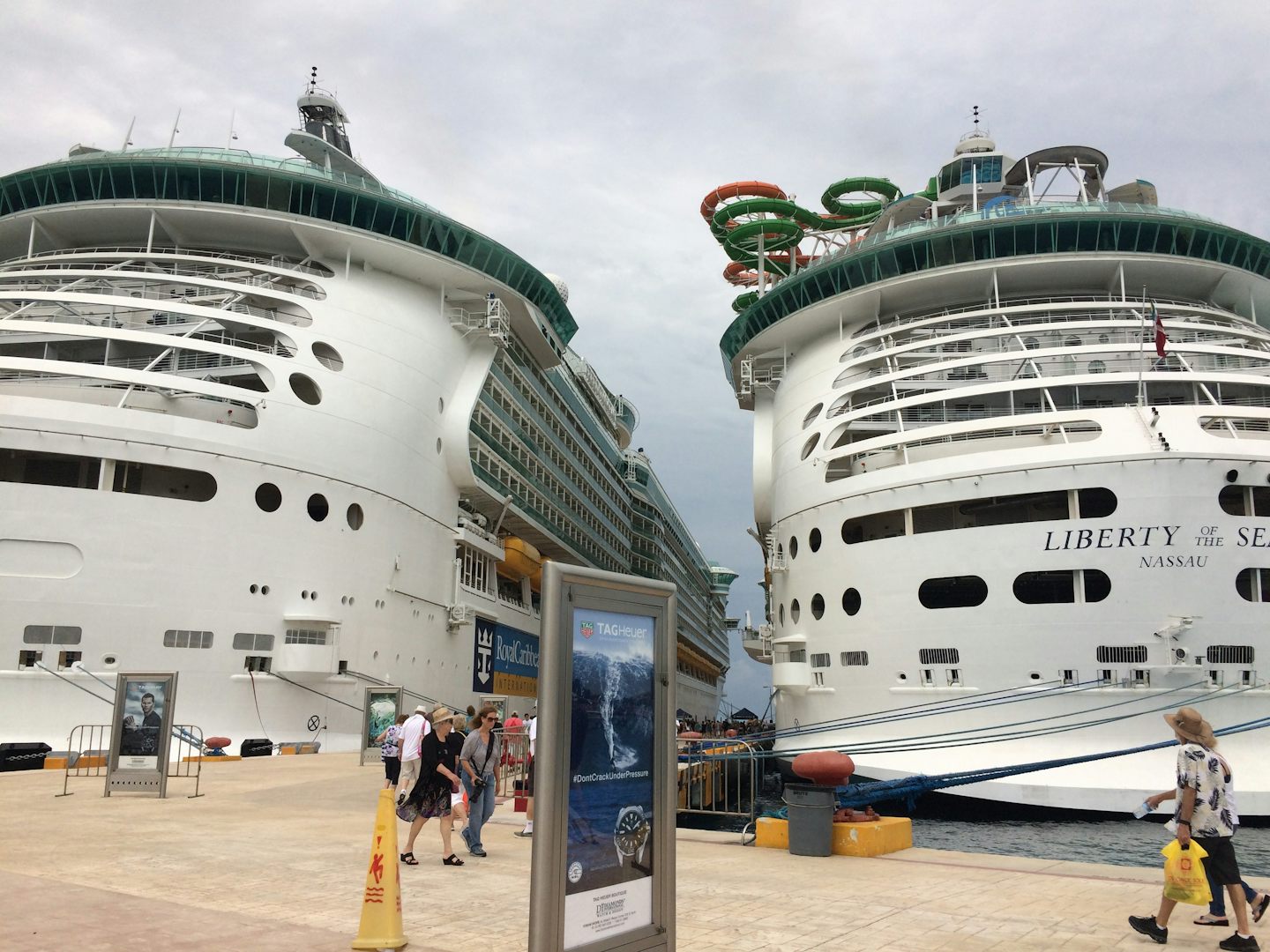 2 ships at dock.