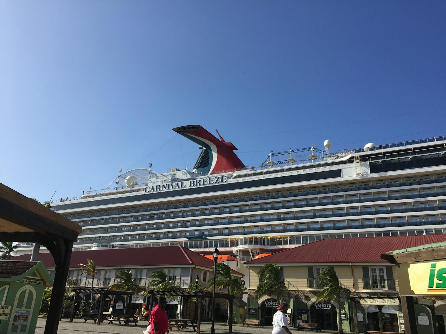 Carnival Breeze docked in Falmouth, Jamaica!
