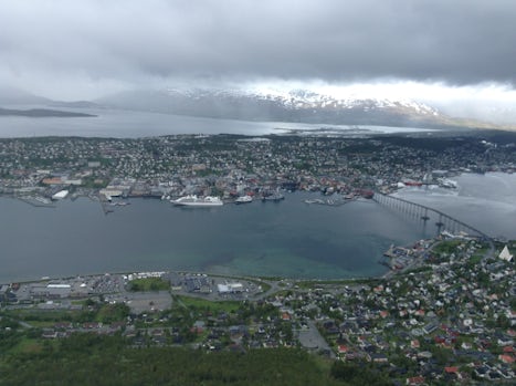 View of Tromso from the cable car.