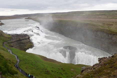 Gullfoss Waterfall - the largest in Iceland. Shore Excursion - The Golden Circle