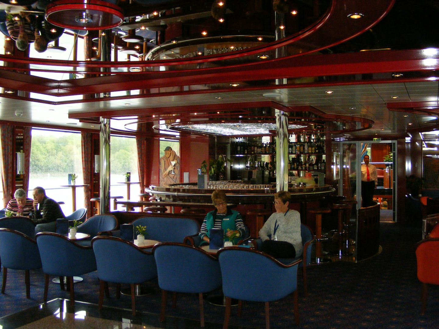 Lounge and bar in background