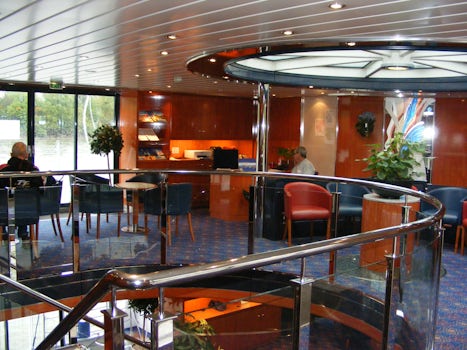 Rhine Deck looking towards cruise directors desk, outside lounge.