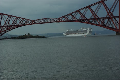 Caribbean Princess anchored in the Firth of Forth (South Queensferry Port,