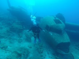 Bodrum on a C-47 aircraft sunken for diving.