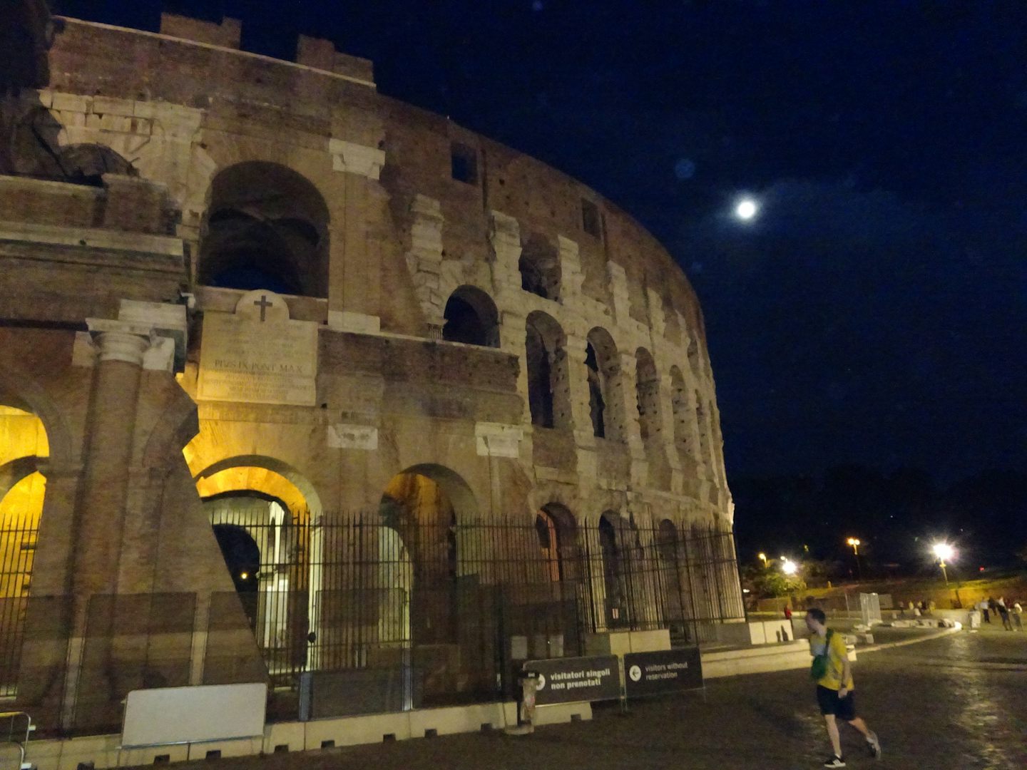 Coliseum at night.