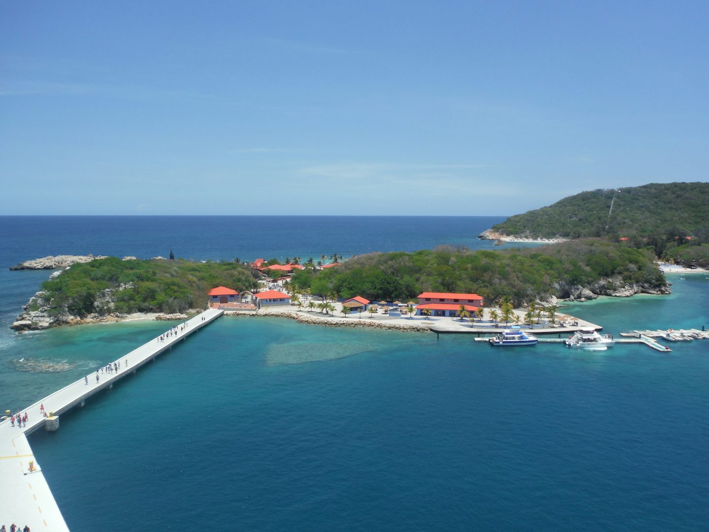 Picture of Labadee from the whirlpool in the Solarium