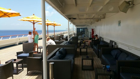 Outdoor smoking area on deck 10.
