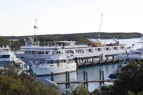 The Grande Mariner docked in Compass Cay marina.
