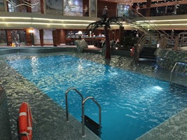 Inside pool