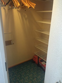 Large closet with hangers