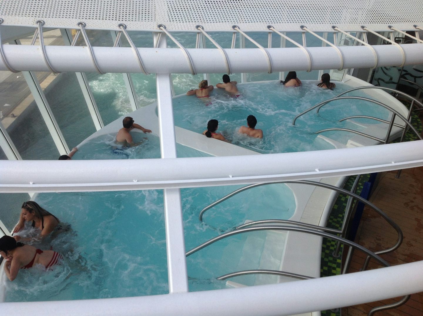 This is one of the hot tubs on board. Children are not allowed in this part