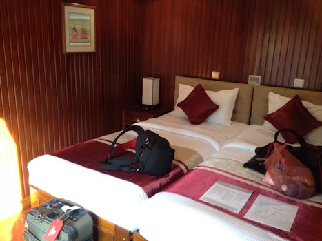 Inside our cabin (all cabins are the same size - different locations on shi