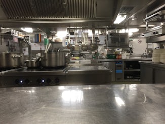 Kitchen in ship