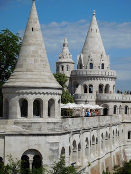 Fisherman's Bastion in Budapest. Sorry about it being sideways!